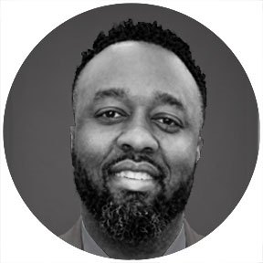 Smiling man with a beard